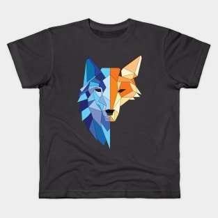 Geometric Wolf/Fox Kids T-Shirt